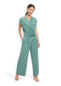 Vera Mont Damen Overall "Vera Mont Jumpsuit in 7/8 Länge", grün, casual, Gr. 46, Obermaterial: 95% Polyester, 5% Elasthan., Overalls, Muster