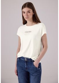 Damen Print-Shirt, weiß, casual, Gr. 40, STREET ONE STUDIO, bedruckt, Stoff, 95% Viskose, 5% Elasthan, Shirts, mit Frontprint