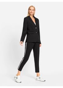 Heine Damen Hosenanzug, schwarz, Gr. 46, 68% Viskose, 27% Polyamid, 5% Elasthan, Anzüge