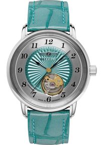 Zeppelin Damen Automatikuhr "Friedrichshafen Lady Open Heart"türkisfarben, Armbanduhren, Armbanduhr, Damenuhr, Made in Germany, Mechanische Uhr,