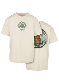 Herren T-Shirt "Upscale by Mister Tee Herren New Order Oversize Tee", beige, casual, Gr. S, UPSCALE BY MISTER TEE, bedruckt, 100% Baumwolle, Shirts