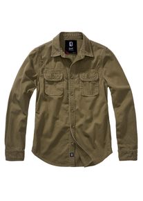 Brandit Damen Langarmshirt "Brandit Damen Ladies Vintageshirt Longsleeve", grün, casual, Gr. 5XL, unifarben, 100% Baumwolle, Shirts