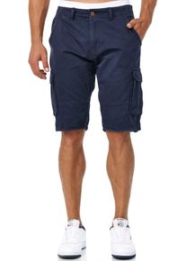 INDICODE Herren Cargoshorts "INMonroe", blau, modisch, Gr. XL, unifarben, Web, Obermaterial: 100% Baumwolle, Hosen