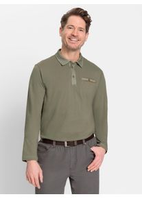 Marco Donati Herren Poloshirt "Langarm-Poloshirt", grün, Gr. 44, unifarben, 100% Baumwolle, Shirts