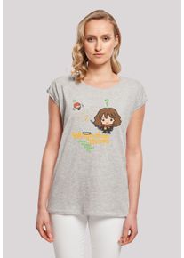 F4NT4STIC Damen T-Shirt "Harry Potter Hermione Granger Wingardium", grau, casual, Gr. XL, Obermaterial: 100% Baumwolle, Shirts, Print