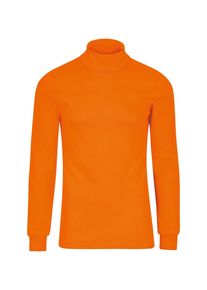 TRIGEMA Kinder Rollkragenshirt "TRIGEMA Langarm Ski- und Sport-Rollkragenpullover", orange, Basic, Gr. XS, 100% Baumwolle (Bio-Baumwolle kbA), Shirts