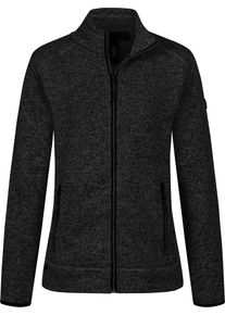 DEPROC Active Damen Strickfleecejacke "KIRKVALE X WOMEN", grau, casual, Gr. 40, 100% Polyester, Jacken, auch in Großen Größen erhältlich