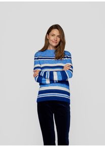 Rabe Damen Strickpullover "Pullover", blau, feminin, Gr. 46, gestreift, 48%Polyacryl 41%Viskose 9%Polyester 1%Baumwolle 1%Metallic Garn, Pullover