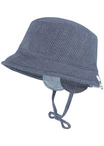 MaxiMo Baby Sonnenhut, blau, casual, Gr. 43, gestreift, Baumwolle, Hüte, Fischerhut mit Ohrenklappen
