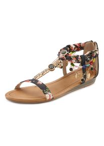 Lascana Damen Sandale "Sommerschuh", Gr. 41, bunt, Obermaterial: 100% Textilmaterial. Futter: 100% Lederimitat. Decksohle: 100% Lederimitat.