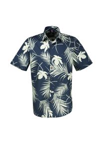 Lerros Herren Kurzarmhemd "Lerros Herrenhemd in Übergrößen, Hawaiian-Style", blau, Gr. XXXL, 100% Baumwolle, Hemden