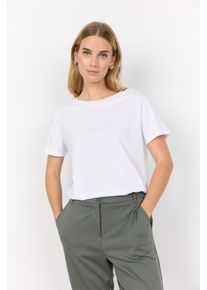 soyaconcept Damen T-Shirt "SC-DERBY 1", weiß, modisch, Gr. XXL, unifarben, Single Jersey, Obermaterial: 100% Baumwolle, Shirts