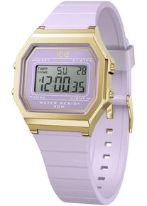 Ice Watch ICE-WATCH Damen Chronograph "ICE digit retro - Small", lila, Armbanduhren, Armbanduhr, Quarzuhr, Damenuhr, Silikonarmband, Datum