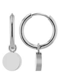 Adelia´s ADELIA ́S Damen Paar Ohrhänger "Neuheit 2025 - Damen Ohrhänger aus Edelstahl Ø 12 mm", Damen, Edelstahl, silber, Edelstahl, Ohrringe