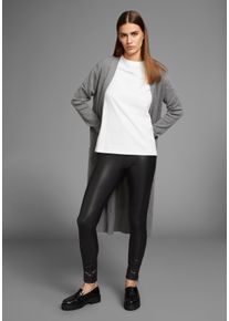 HECHTER PARIS Damen Longstrickjacke, grau, Basic, Gr. 36, meliert, Strick, Obermaterial: 50% Viskose, 28% Polyester, 22% Polyamid, Strickjacken, in