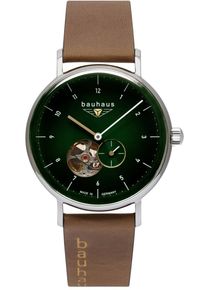 BAUHAUS Herren Automatikuhr "BAUHAUS Edition, Open Heart", braun, Armbanduhren, Armbanduhr, Herrenuhr, offene Unruh, Made in Germany