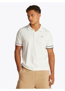 Herren Poloshirt "TJM SLIM FLAG CUFF POLO EXT", beige, casual, Gr. 4XL, Tommy Jeans PLUS, Piquu00e9, Obermaterial: 100% Baumwolle, Shirts, Große