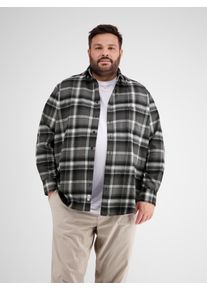 Lerros Herren Karohemd "Lerros Herrenhemd in Karo-Flanellqualität", schwarz, Gr. XXXL, 100% Baumwolle, Hemden