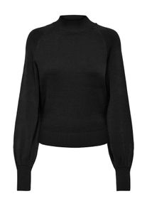 Only Damen Stehkragenpullover "ONLFRIDA LIFE LS HIGHNECK CC KNT", schwarz, modisch, Gr. M, unifarben, Strick, Obermaterial: 50% Viskose, 28%