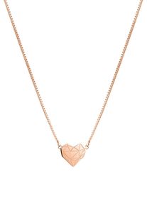 Damen Kette mit Anhänger "LJ-0333-N-40, Herz", Edelstahl, L: 45cm, rosa, Liebeskind Berlin, Edelstahl, Halsketten