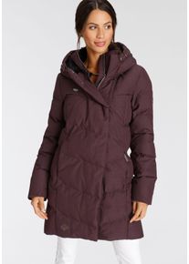 Ragwear Damen Steppjacke "PAVLINNA O", rot, casual, Gr. XXL, unifarben, kontrastfarbene Details, Web, Obermaterial: 100% Polyester, Jacken,