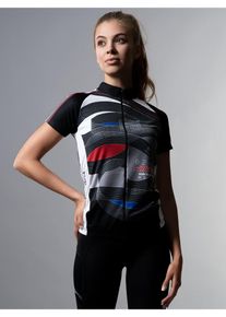 TRIGEMA Damen T-Shirt "TRIGEMA Fahrradjacke aus atmungsaktivem Material", schwarz, sportlich, Gr. L, 100% Polyester (recycelt), Shirts
