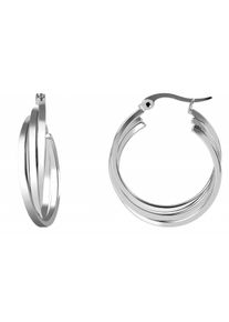 Adelia´s ADELIA ́S Damen Paar Creolen "Neuheit 2025 - Damen Creolen aus poliertem Edelstahl Ø 25 mm", Damen, Edelstahl, silber, Edelstahl, Ohrringe