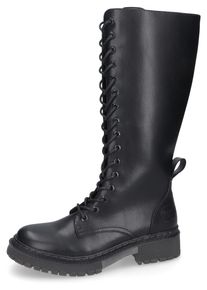 Damen Schnürstiefel, Dockers by Gerli, Gr. 37, schwarz, Lederimitat, Basic, Schuhe, Stiefel, Winterstiefel, Stiefel mit robuster Profillaufsohle