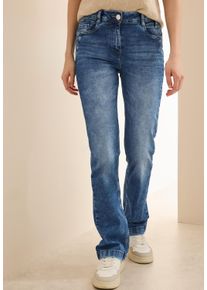 Cecil Damen 5-Pocket-Jeans "Style Toronto", blau, casual, Gr. 26, unifarben, Denim/Jeans, Obermaterial: 78% Baumwolle, 20% Polyester, 2% Elasthan,