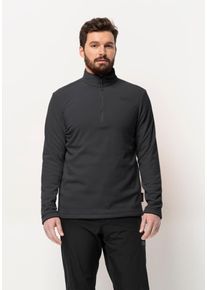 Jack Wolfskin Herren Stehkragenpullover "TAUNUS HZ M", grau, Gr. S, Hauptmaterial: 100% Polyester (recycled), Pullover