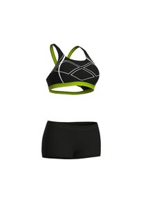 arena Damen Bustier-Bikini "arena Feel Damen Graphic Bikini"schwarz, artic, sportlich, Gr. 46, Obermaterial: 80% Polyamid, 20% Elasthan, Bikini-Sets