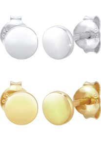 Elli Damen Ohrstecker-Set "Schmuck Geschenk Silber 925 Ohrringe, 0308381219", Silber 925 (Sterlingsilber), gold, Silber 925 (Sterlingsilber), Ohrringe