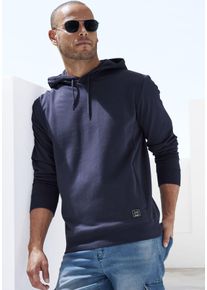 John Devin Herren Hoodie, blau, casual, Gr. S, unifarben, angeraute Sweatware, Obermaterial: 60% Baumwolle, 40% Polyester, Sweatshirts, Langarm,