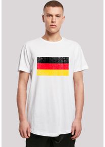 F4NT4STIC Herren T-Shirt "Germany Deutschland Flagge distressed", weiß, casual, Gr. XS, Obermaterial: 100% Baumwolle, Shirts, Print