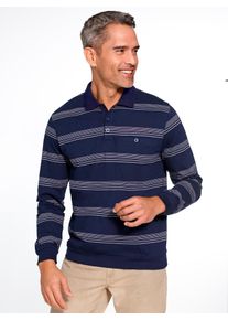 CLASSIC Herren Sweatshirtmarine, hellgrau, geringelt, Gr. 48, gemustert, gestreift, 100% Baumwolle, Sweatshirts