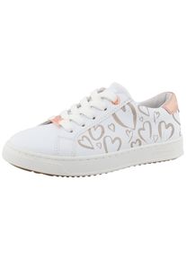 Tom Tailor Kinder Plateausneaker, Gr. 31, rosa, Lederimitat, sportlich, Schuhe, Freizeitschuh, Halbschuh, Schnürschuh mit süßem Herzchendruck