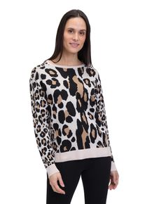 Betty Barclay Damen Strickpullover "Betty Barclay Feinstrickpullover mit Jacquard", weiß, casual, Gr. 46, Strick, Obermaterial: 50% Baumwolle, 50%