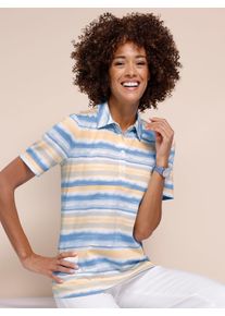 Classic Basics Damen Poloshirt "Poloshirt", bunt, Gr. 54, gemustert, mehrfarbig, gestreift, 100% Baumwolle, Shirts
