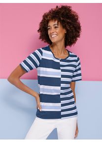 Classic Basics Damen Rundhalsshirt "Ringelshirt", bunt, Gr. 54, gemustert, mehrfarbig, gestreift, 100% Baumwolle, Shirts