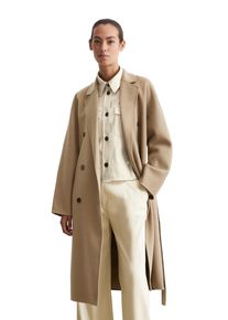 Marc O'Polo MARC O'POLO Damen Wollmantel "aus Doubleface-Wolle-Mix", beige, casual, Gr. 42, unifarben, Obermaterial: 50% Polyester, 50% Wolle (Schafwolle);