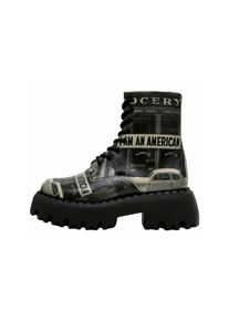 DOGO Damen Chelseaboots "Navy I Am An American Damen Boots / Female", Gr. 36, schwarz, Lederimitat, Schuhe, Vegan