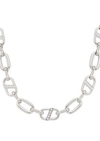 Leonardo Damen Kette ohne Anhänger "Halskette Narea, 024276", Edelstahl, L: 50cm B: 9mm, silber, Edelstahl, B:9mm, Halsketten, mit Zirkonia (synth.)