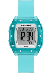 Skechers Damen Chronograph "SAWTELLE", blau, Armbanduhren, Quarzuhr, Armbanduhr, Damenuhr, Herrenuhr, Silikonarmband, digital