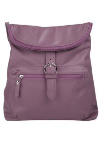 FORTY Cityrucksack, lila, Rindsleder, Leder, casual, Rucksäcke, echt Leder, Made in Italy