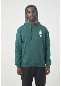 Cleptomanicx Herren Kapuzensweatshirt "Collective", grün, casual, Gr. S, bedruckt, 100% Baumwolle, Sweatshirts, mit lockerem Schnitt