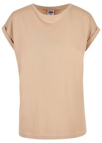 Urban Classics Herren Kurzarmshirt "Urban Classics Damen Ladies Extended Shoulder Tee", beige, casual, Gr. M, unifarben, 100% Baumwolle, Shirts