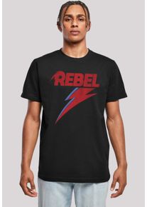 F4NT4STIC Herren T-Shirt "David Bowie Distressed Rebel", schwarz, casual, Gr. XXXL, Obermaterial: 100% Baumwolle, Shirts, Print