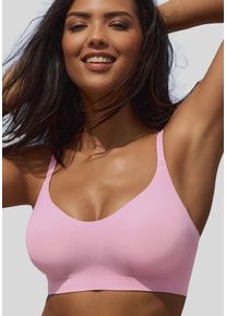 Nuance Damen Bralette-BH, Gr. S, rosa, Microtouch, Obermaterial: 82% Polyamid, 18% Elasthan, Basic, BHs, SEAMLESS ohne Bügel, mit herausnehmbarem