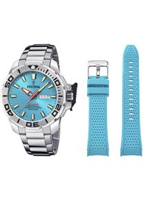 Festina Taucheruhr "The Originals/Diver", silber, Armbanduhren, Armbanduhr, Quarzuhr, Herrenuhr, Geschenkidee, Edelstahlarmband