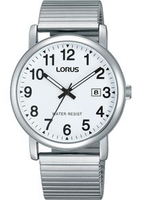 Lorus Damen Quarzuhr, silber, Armbanduhren, Armbanduhr, Herrenuhr, Damenuhr, Datum, Flexband, Zugband
